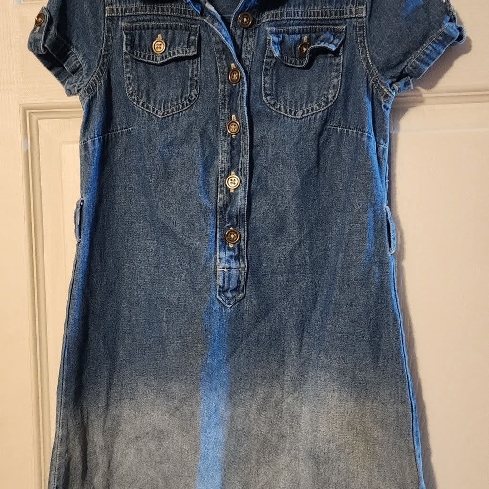 Charming Blue Denim Kids Dress